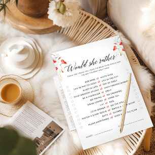 Papier Plairait-elle Rouge Fête des mariées Aquarelle Jeu