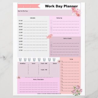 Papier Planificateur de journée de travail