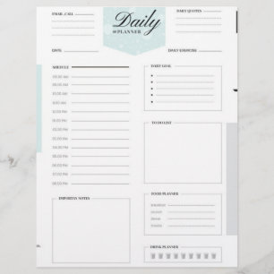 Papier Planificateur de liste des tâches quotidiennes Day