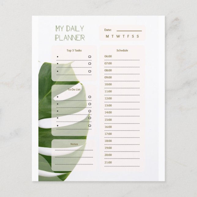 Papier Planificateur quotidien (Devant)