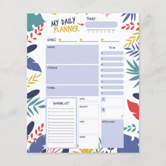 Papier Planificateur quotidien imprimable, liste quotidie