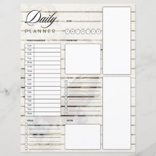 Papier Planificateur quotidien papillon et pâquerettes