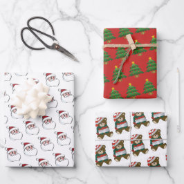 Papier plat à enveloppement de Noël assisté