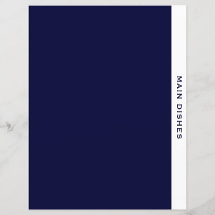 Papier Plats Principaux Diviseur de recettes Simple N