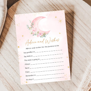 Papier Pluie de Lune Rose et Étoiles Conseils et Vœux Jeu
