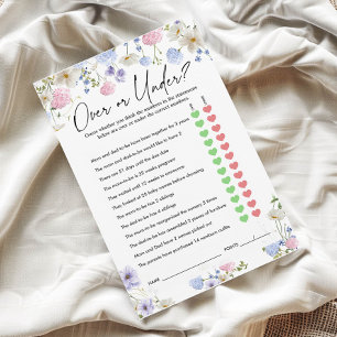 Papier Plus ou moins de jeu   Jeu baby shower