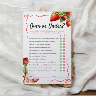 Papier Plus ou moins de jeu   Jeu baby shower