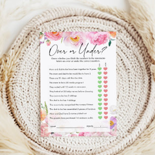 Papier Plus ou moins de jeu Jeu baby shower