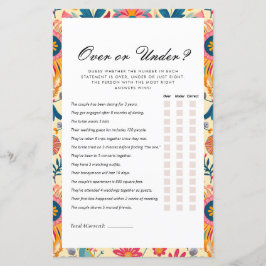 Papier Plus ou moins Floral Mexicain Fête des mariées jeu