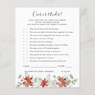 Papier Plus ou moins Jeu Baby shower