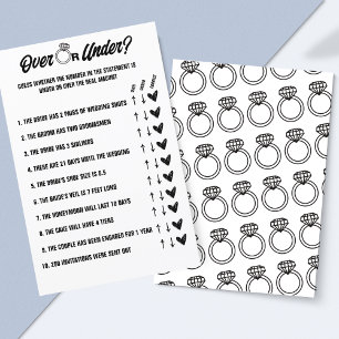 Papier Plus ou moins Mariage Jeu, activité de Fête des ma