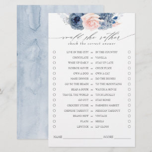 Papier Plutôt Dusty Blue Fête des mariées Jeu