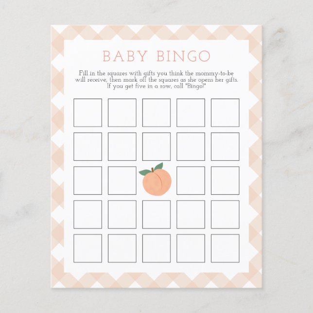 Papier Poche douce | Baby Bingo Shower Game (Devant)