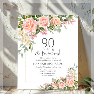 Papier Poche   Roses roses roses florales 90e anniversair