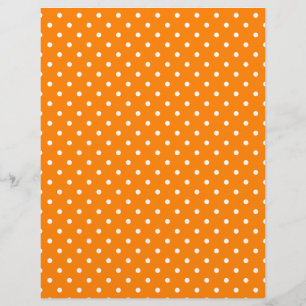 Papier Points orange et blanc