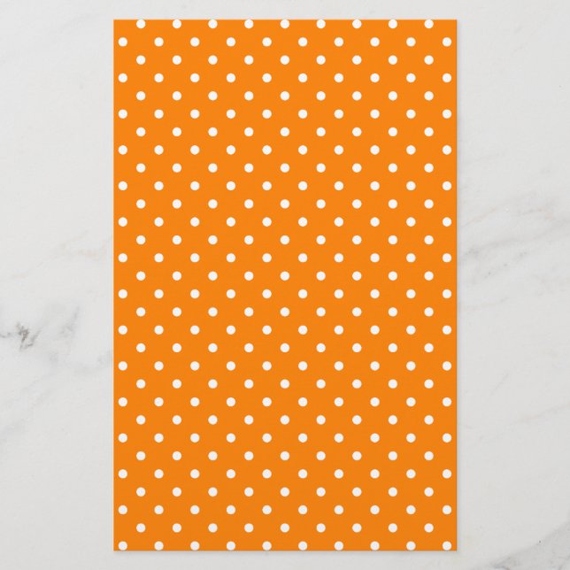 Papier Points oranges et blancs (Devant)