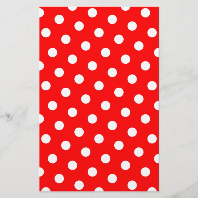 Papier Points rouges et blancs (Devant)