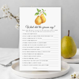 Papier Poires Douche nuptiale Qu'a dit le marié