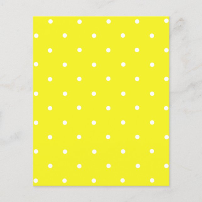 Papier Pois jaunes et blancs (Devant)