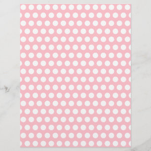 Papier Pois rose et blanc