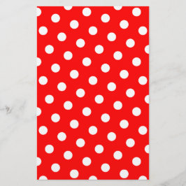 Papier Pois rouges et blancs