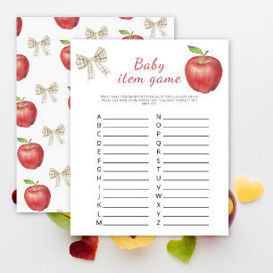 Papier pomme - Baby Item Jeu. Jeu baby shower