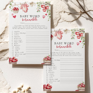 Papier Pomme De Nos Yeux 'Mélange De Mots' Jeu De Baby Sh