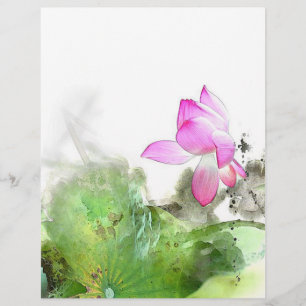 Papier POND LOTUS l Peinture à pinceau chinoise