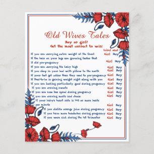 Papier Poppy Floral Baby shower Vieux Conte des femmes Je