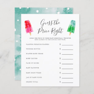 Papier Popsicle Coloré Devinez Le Bon Prix Jeu