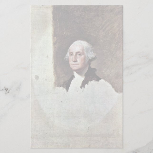 Papier Portrait De George Washington, Par Gilbert Stuart (Devant)