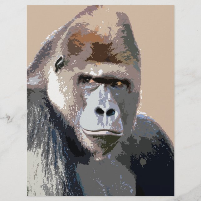 Papier Portrait de Gorilla (Devant)