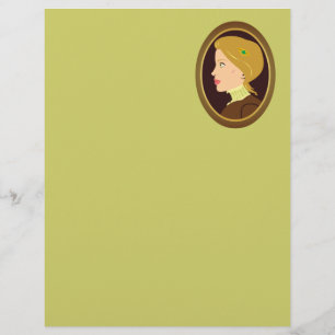 Papier Portrait de la dame victorienne