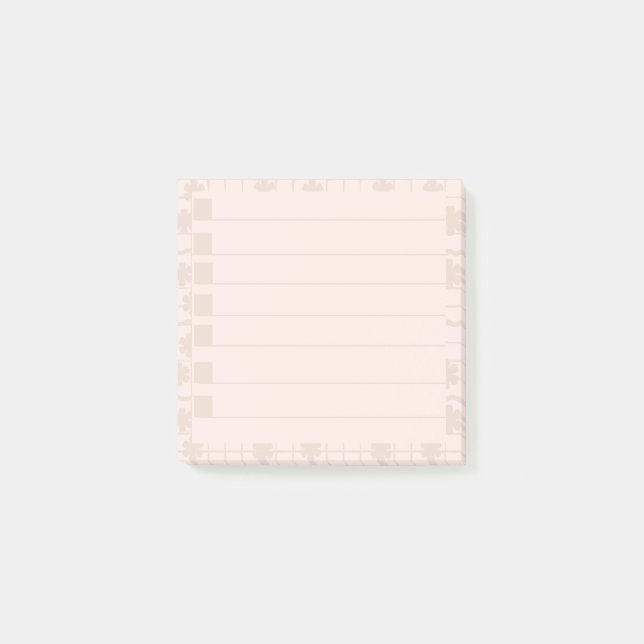 Papier Post-it Fleur de Pêcher (Devant)