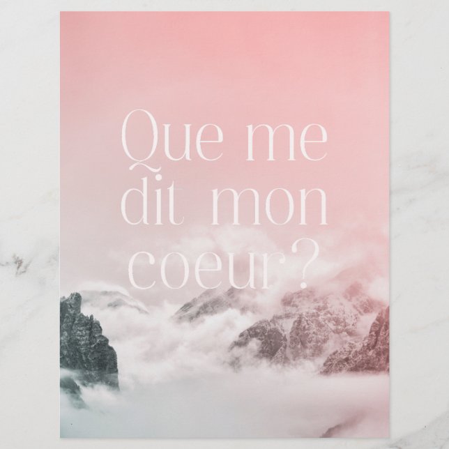 Papier Poster Amour de soi Suivre son cœur (Devant)