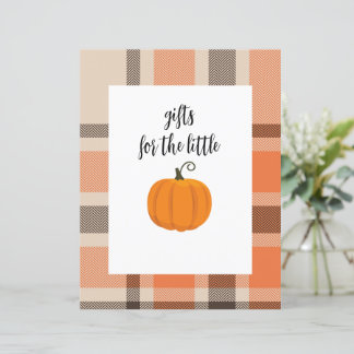 Papier Poster de la Table Cadeaux citrouille et Plaid