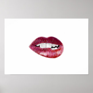 Papier Poster Dessin Lèvres