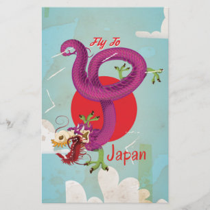 Papier Poster du Vintage voyage japonais Dragon