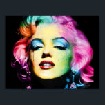Papier-Poster Marylin Monroe Pop Art (matt) Poster<br><div class="desc">66, 6 g/m2 Pappposter de 7, 5 pt d'épaisseur Finition matte et surface lisse Option économique avec des images claires et des couleurs vibrantes Ajoutez un cadre de qualité Premium en tant qu'accu'accuire 27, 94x21, 59cm</div>