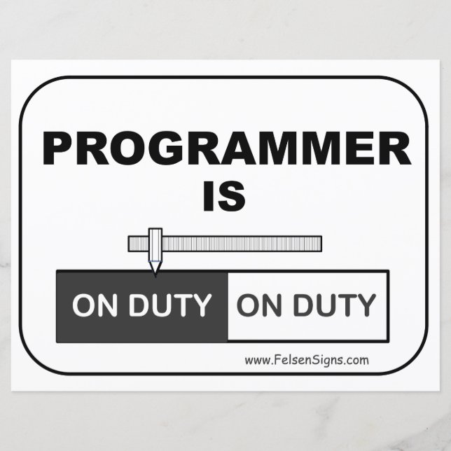 Papier Poster - Programmeur est (Devant)
