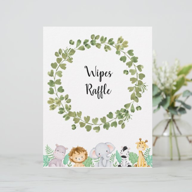 Papier Poster Safari Wipes Raffle (Debout devant)