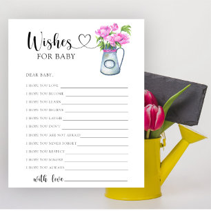 Papier Pot de fleurs - Jeu de fête vœux pour bébé