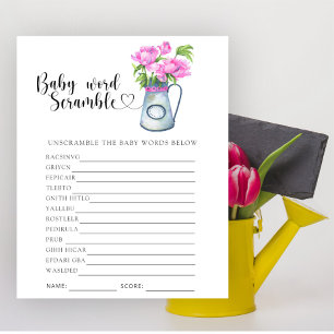 Papier Pot de fleurs - Jeu de mots mêlés pour bébé