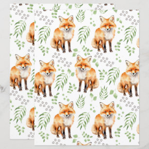 Papier pour album de découpage Renard