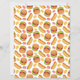 Papier pour album de hamburgers et hot dogs