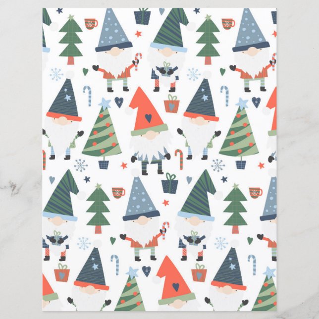 Papier pour album scrapbooking Gnome Mignon (Devant)