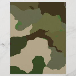 Papier pour scrapbooking Brown Camouflage vert