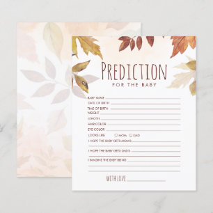 Papier Prédiction De Foliage Automne Pour Le Jeu Baby sho