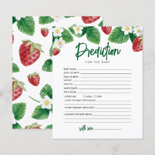 Papier Prédiction De La Fraise Pour Le Jeu De Baby shower