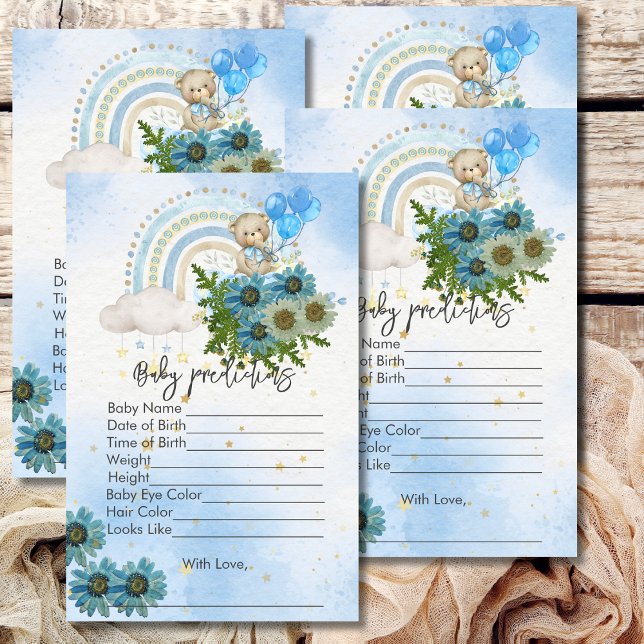 Papier Prédictions Baby Nous Pouvons Attendre Boho Arc-en (Créateur téléchargé)